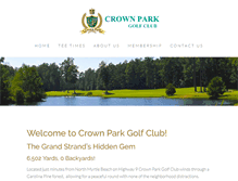 Tablet Screenshot of crownparkgolf.com